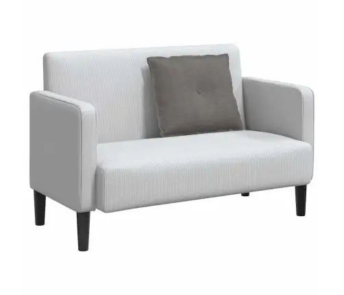 Atpakaļ Spilvens Gaiši Pelēks 60 X 50 Cm Korduroja Audums Vidaxl