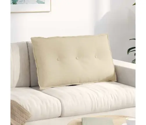 Atpakaļ Spilvens Krēmkrāsa 200 X 19 X 50 Cm Audums Vidaxl