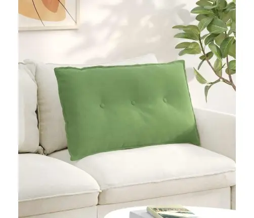 Atpakaļ Spilvens Gaiši Zaļa 80 X 50 Cm Korduroja Audums Vidaxl