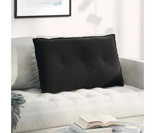 Seljatugi Padi Must 80 X 50 Cm Korter Kangas