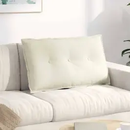 Atpakaļ Spilvens Krēmkrāsa 80 X 50 Cm Korduroja Audums Vidaxl