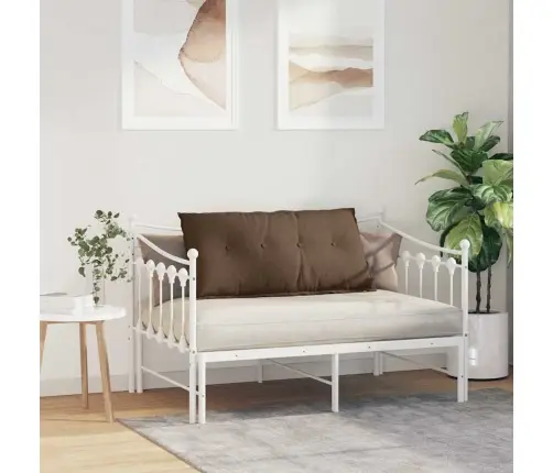 Atpakaļ Spilvens Brūna 200 X 19 X 50 Cm Audums Vidaxl