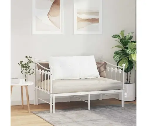 Atpakaļ Spilvens Balts 200 X 19 X 50 Cm Audums Vidaxl