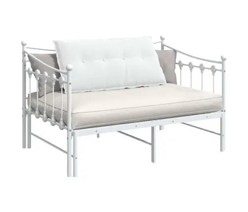 Atpakaļ Spilvens Balts 200 X 19 X 50 Cm Audums Vidaxl