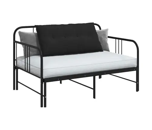 Atpakaļ Spilvens Melna 100 X 50 Cm Mikrofibra Vidaxl