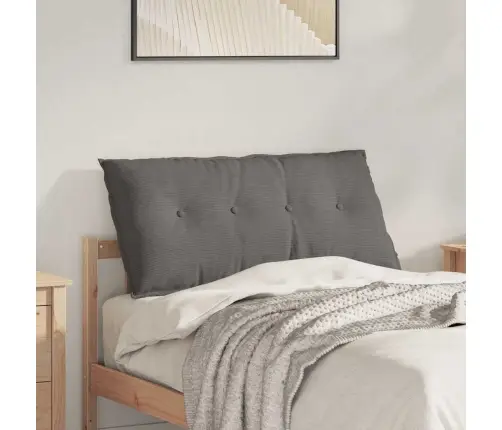 Atpakaļ Spilvens Gaiši Pelēks 100 X 50 Cm Korduroja Audums Vidaxl