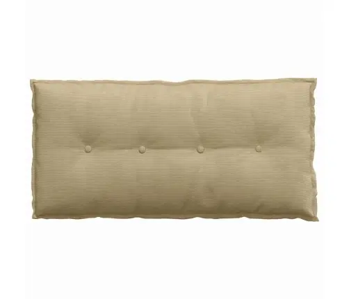 Atpakaļ Spilvens Pelēki Zaļa 100 X 50 Cm Korduroja Audums Vidaxl