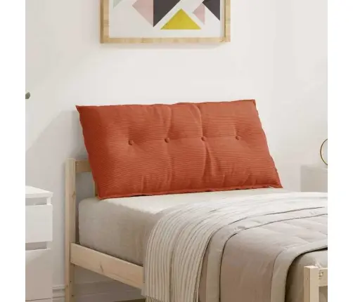 Atpakaļ Spilvens Sarkans Oranžs 100 X 50 Cm Korduroja Audums Vidaxl