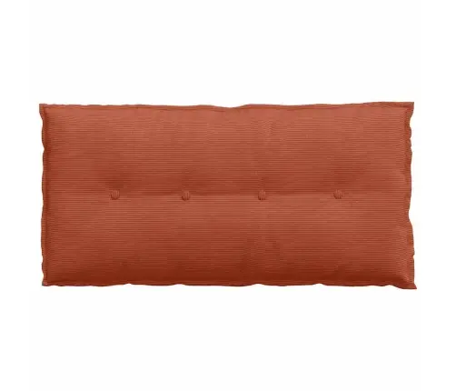 Atpakaļ Spilvens Sarkans Oranžs 100 X 50 Cm Korduroja Audums Vidaxl