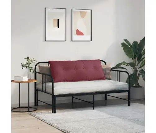 Atpakaļ Spilvens Vīna Sarkans 120 X 19 X 50 Cm Audums Vidaxl