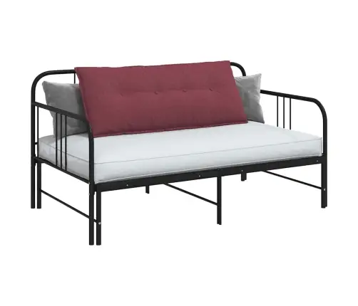 Atpakaļ Spilvens Vīna Sarkans 120 X 19 X 50 Cm Audums Vidaxl