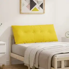 Atpakaļ Spilvens Gaiši Dzeltena 120 X 19 X 50 Cm Audums Vidaxl