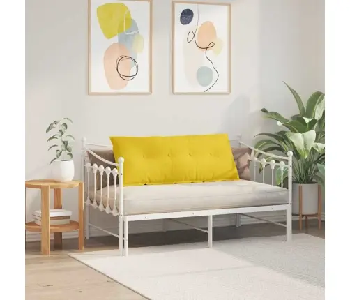 Atpakaļ Spilvens Gaiši Dzeltena 120 X 19 X 50 Cm Audums Vidaxl