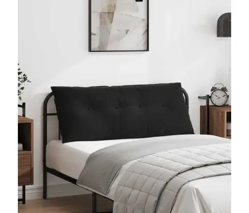 Atpakaļ Spilvens Melna 120 X 50 Cm Korduroja Audums Vidaxl