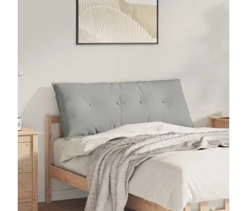 Atpakaļ Spilvens Gaiši Pelēks 120 X 50 Cm Mikrofibra Vidaxl