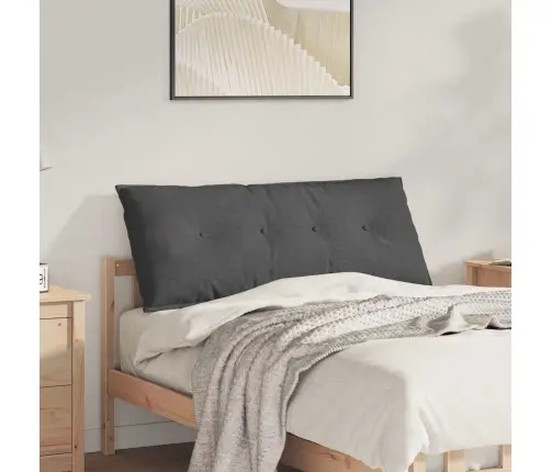 Atpakaļ Spilvens Tumši Pelēks 120 X 50 Cm Korduroja Audums Vidaxl