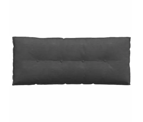 Atpakaļ Spilvens Tumši Pelēks 120 X 50 Cm Korduroja Audums Vidaxl