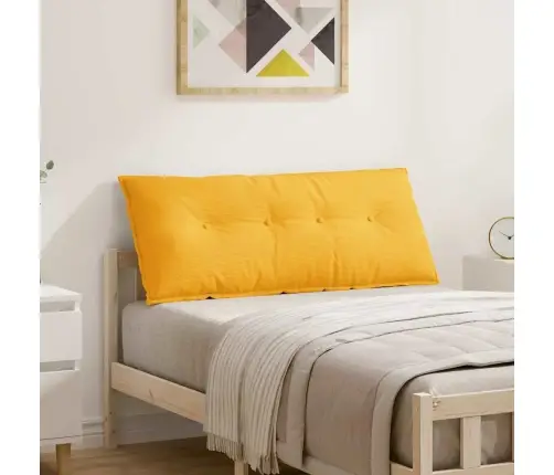 Atpakaļ Spilvens Gaiši Dzeltena 120 X 50 Cm Korduroja Audums Vidaxl