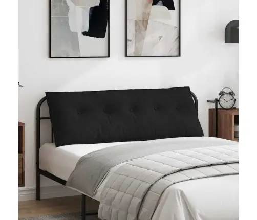 Atpakaļ Spilvens Melna 140 X 19 X 50 Cm Audums Vidaxl