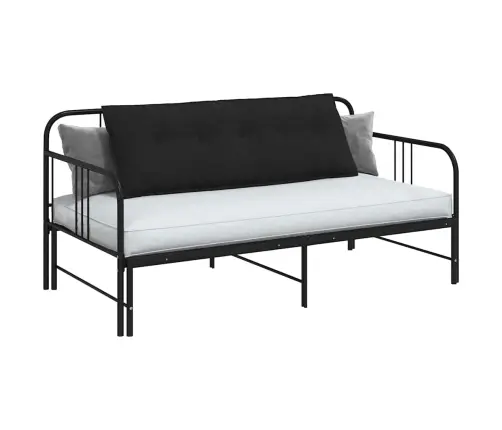 Atpakaļ Spilvens Melna 140 X 19 X 50 Cm Audums Vidaxl