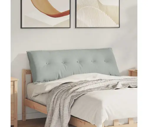 Atpakaļ Spilvens Gaiši Pelēks 140 X 50 Cm Korduroja Audums Vidaxl