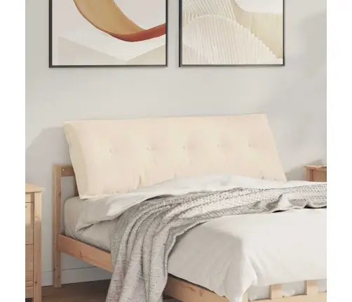 Atpakaļ Spilvens Bēša 140 X 50 Cm Mikrofibra Vidaxl