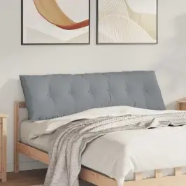 Atpakaļ Spilvens Gaiši Pelēks 160 X 19 X 50 Cm Audums Vidaxl