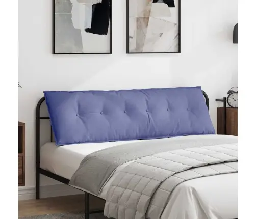 Atpakaļ Spilvens Džinsu Zils 160 X 19 X 50 Cm Audums Vidaxl