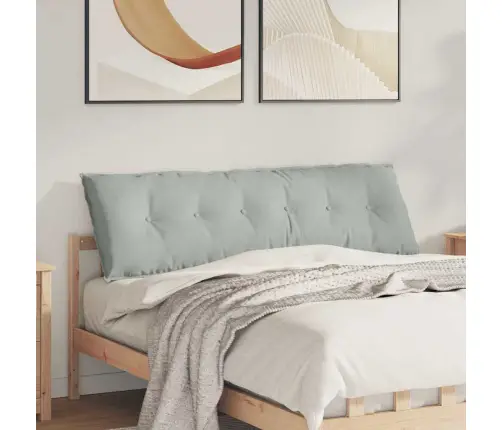 Atpakaļ Spilvens Gaiši Pelēks 160 X 50 Cm Korduroja Audums Vidaxl