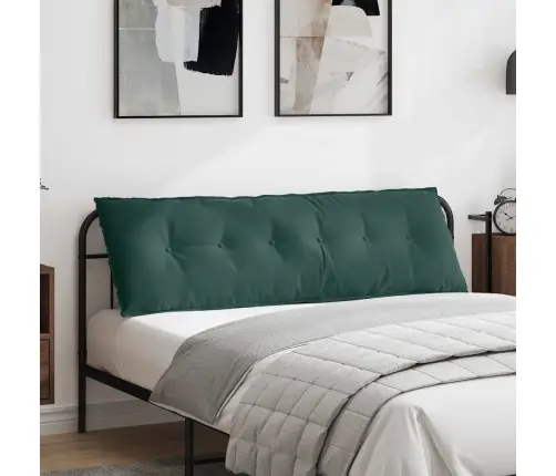 Atpakaļ Spilvens Tumši Zaļš 160 X 50 Cm Korduroja Audums Vidaxl