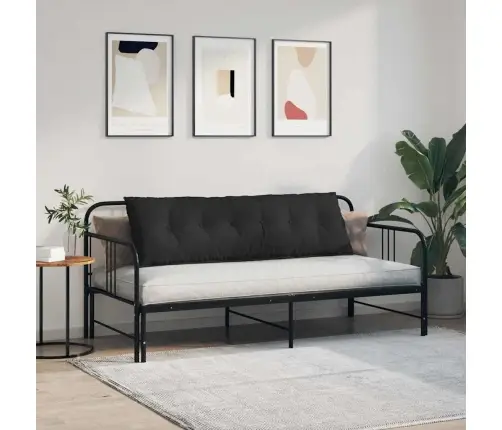 Atpakaļ Spilvens Melna 160 X 50 Cm Mikrofibra Vidaxl