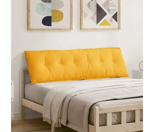 Atpakaļ Spilvens Gaiši Dzeltena 160 X 50 Cm Korduroja Audums Vidaxl