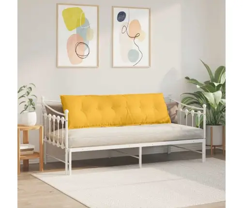 Atpakaļ Spilvens Gaiši Dzeltena 160 X 50 Cm Korduroja Audums Vidaxl