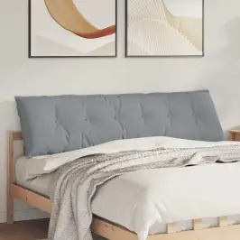 Atpakaļ Spilvens Gaiši Pelēks 180 X 19 X 50 Cm Audums Vidaxl