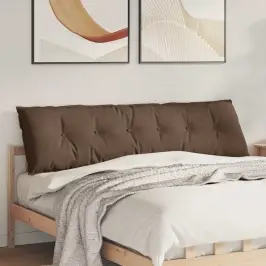 Atpakaļ Spilvens Brūna 180 X 19 X 50 Cm Audums Vidaxl