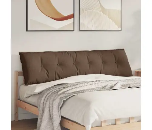 Atpakaļ Spilvens Brūna 180 X 19 X 50 Cm Audums Vidaxl