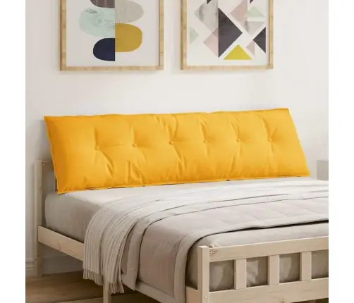 Atpakaļ Spilvens Gaiši Dzeltena 180 X 50 Cm Korduroja Audums Vidaxl