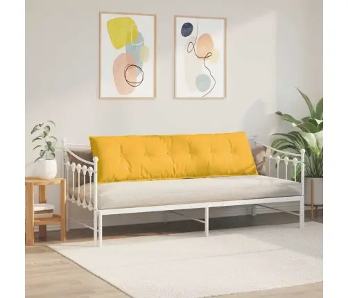 Atpakaļ Spilvens Gaiši Dzeltena 180 X 50 Cm Korduroja Audums Vidaxl