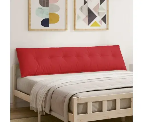 Atpakaļ Spilvens Sarkana 200 X 19 X 50 Cm Audums Vidaxl