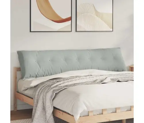 Atpakaļ Spilvens Gaiši Pelēks 200 X 50 Cm Korduroja Audums Vidaxl