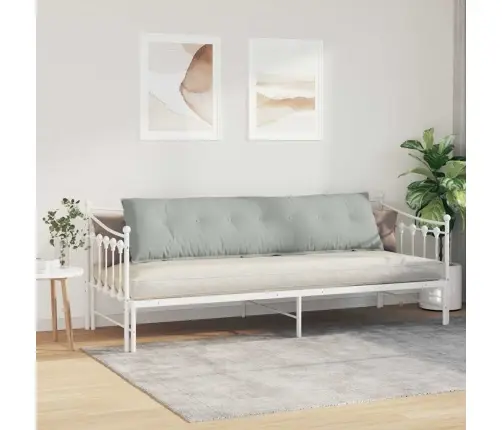 Atpakaļ Spilvens Gaiši Pelēks 200 X 50 Cm Korduroja Audums Vidaxl