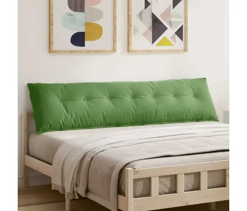 Atpakaļ Spilvens Gaiši Zaļa 200 X 50 Cm Korduroja Audums Vidaxl