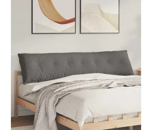 Atpakaļ Spilvens Gaiši Pelēks 200 X 50 Cm Korduroja Audums Vidaxl