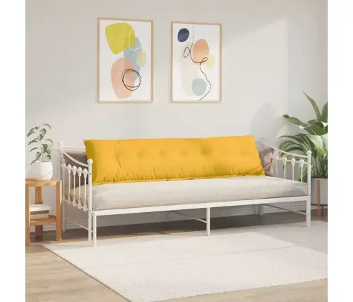 Atpakaļ Spilvens Gaiši Dzeltena 200 X 50 Cm Korduroja Audums Vidaxl