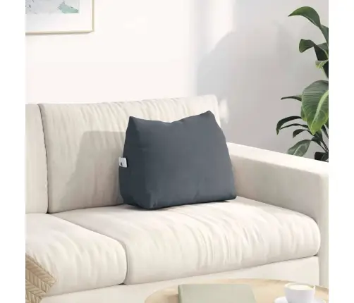 Atpakaļ Spilvens Tumši Pelēks 45 X 20 X 35 Cm Korduroja Audums Vidaxl