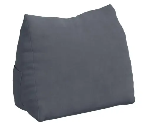 Atpakaļ Spilvens Tumši Pelēks 45 X 20 X 35 Cm Korduroja Audums Vidaxl