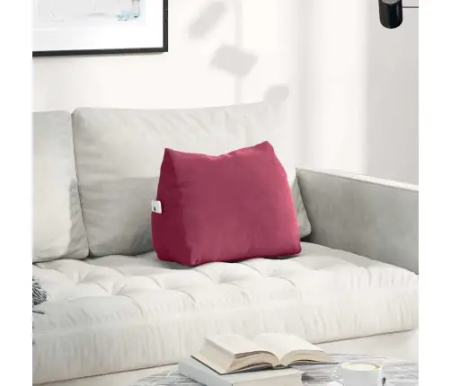 Atpakaļ Spilvens Vīna Sarkans 45 X 20 X 35 Cm Korduroja Audums Vidaxl