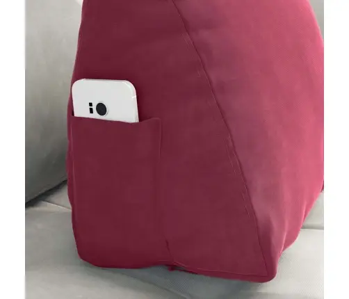 Atpakaļ Spilvens Vīna Sarkans 45 X 20 X 35 Cm Korduroja Audums Vidaxl