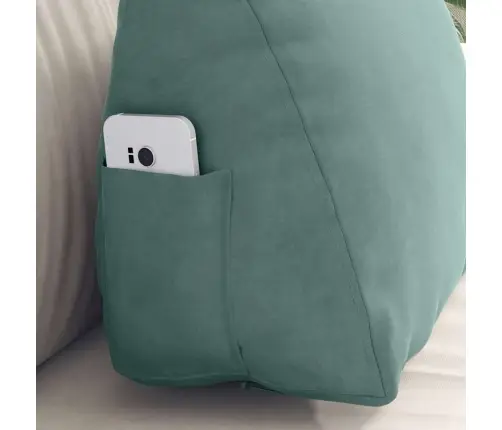 Atpakaļ Spilvens Jūras Zaļa 45 X 20 X 35 Cm Korduroja Audums Vidaxl