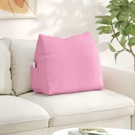 Atpakaļ Spilvens Rozā 60 X 20 X 50 Cm Audums Vidaxl